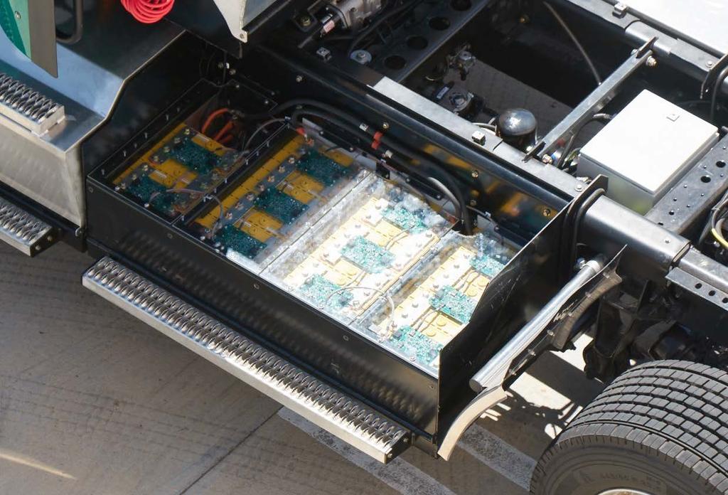 Figure 14. New TransPower-EPC BMS sensing-balancing boards installed on Class 8 electric truck.