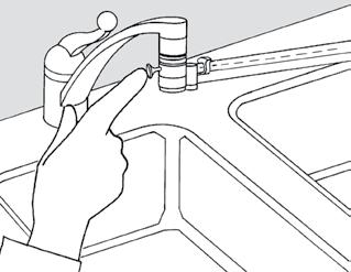 The outlet tubing has no markings and and is connected to the bottom barb of the diverter valve. (You will notice that there are inserts positioned in the ends of each tube.