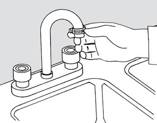 III. Installation (continued) UNIVERSAL ADAPTER INSTALLATION OPTIONS: TO USE THE UNIVERSAL ADAPTER TO ATTACH THE DIVERTER VALVE TO THE FAUCET: 1.