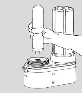 USE CARE WHEN HANDLING THE PRE-FILTER CERAMIC CANDLE. Support the prefilter ceramic candle firmly in fig. 2 the center do not hold the pre-filter ceramic candle by the double O-ring end.