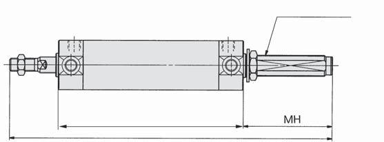 Series Symbol 19 uilt-in Shock bsorber in ead Cover Side -XC42 type of the series air cylinder in which a special shock absorber is enclosed in the head portion so that its ability to absorb energy