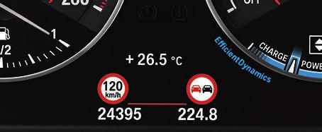 Instrument cluster features five analogue dials speed, rpm, tank capacity, oil temperature and fuel consumption as well as an Info Display which, for example, shows the exterior temperature and