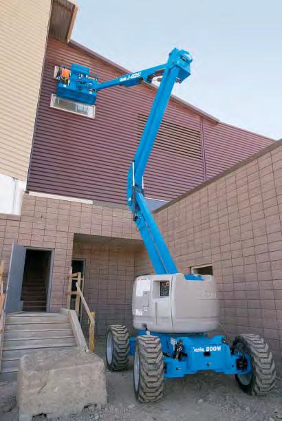 Excellent Positioning Meets Superior Handling Genie engine-powered articulating Z -booms provide lifting versatility with a stunning combination of up, out and over positioning capabilities and