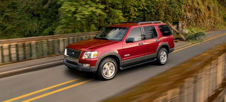 Travel with an exclusive level of confidence. The 2006 Ford Explorer has the most standard safety features in its class. In fact, it s designed to meet all known U.S.