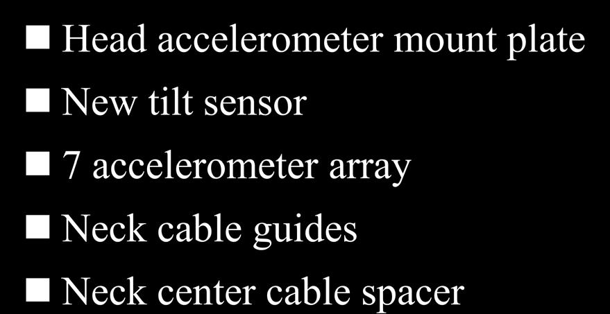 New Parts - 2 Head accelerometer mount plate New tilt sensor 7