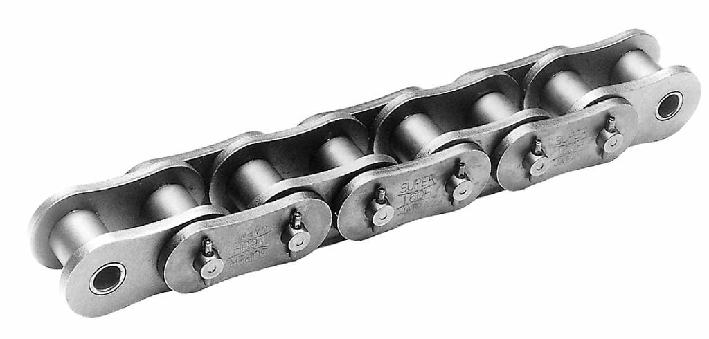 Tsubaki offers a line-up of Super and Ultra Super Chains which will solve your specific driving and conveying problems relating to heavy shock load and/or space limitations.