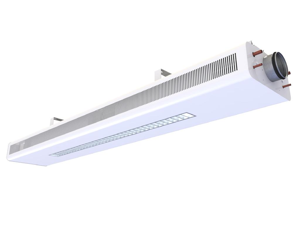 Lighting The Halton CCE chilled beam can be optionally equipped with luminaires.