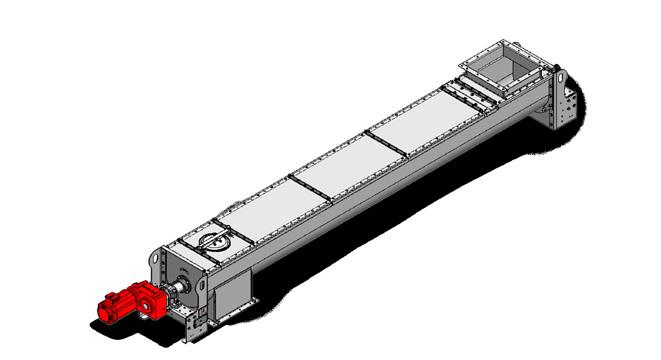 4 TROUGH SCREW CONVEYORS TROUGH SCREW CONVEYORS 5 TSF 100 to TSF 1400 TSF 100 DS FA Gear types: Drive types: Trough plate gauge: Inlet and outlet: up to 8000 mm manufactured in one piece, without