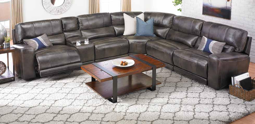over $2000 off! handcrafted top-grain leather All 3 have power! Reclining sofa, reclining loveseat and reclining chair!
