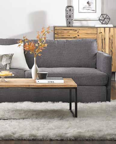 h Feather Down Track Arm Sofa rack arm sofa in charcoal fabric features super soft feather pped cushions over a durable,