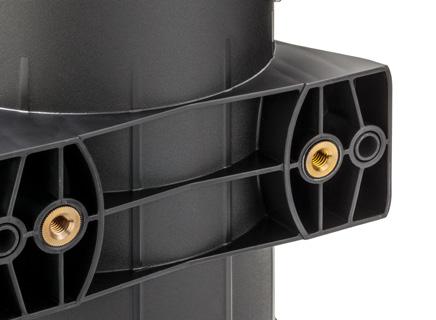 The bracket integrated in the housing offers two mounting possibilities: through-holes (as standard with