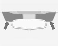 To reduce dazzle, adjust the lever on the underside of the mirror housing. Dazzle from following vehicles at night is automatically reduced.