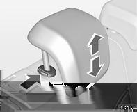 The headrest can be moved rearward after reaching the fully forward position.