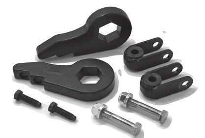 ReadyLift has a full line of leveling components ranging from the industry leading forged leveling torsion key complete with shock extension brackets, to strong