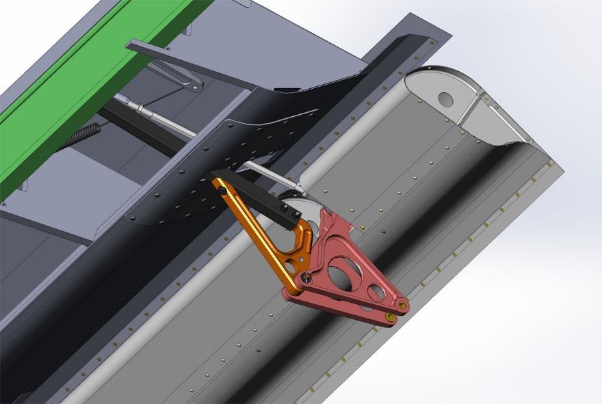 22. Mount the first element, the vane (PSTOL-0015), to the wing. Note that there are left and right flap elements.