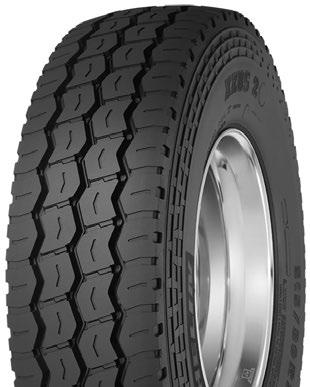 STEER/ALL-POSITION TIRES XZU S 2 URBAN APPLICATIONS Next generation all-position tire with high carrying capacity designed for exceptional treadlife in high scrub urban applications such as waste