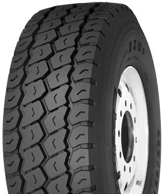 common in urban stop/start service due to optimized bead design (1) When compared with MICHELIN XZU S tire. (2 For use with 8.25 x 22.5 wheels, consult Michel ed Approved Wheel 315/80R22.5 L 23 19.