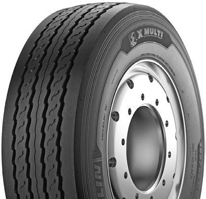 casing life through Michelin exclusive full-width elastic protector ply, and rectangular bead bundles providing added casing protection and reduced heat and fatigue ed 385/55R22.5 L 16 18.1 39.3 14.