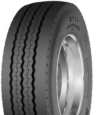 TRAILER TIRES XTE2 REGIONAL & LINE HAUL APPLICATIONS Robust small diameter trailer tire designed to withstand the demands of high scrub and spread axle service on low platform and specialty trailers