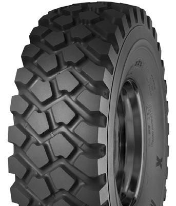 SPECIALITY TIRES XZL+ OFF ROAD APPLICATIONS All-terrain, all-position radial for special service in extremely demanding applications Self-cleaning, open shoulder tread design features offset elements