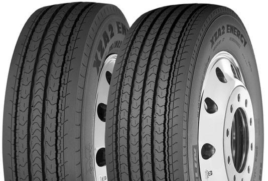 STEER/ALL-POSITION TIRES XZA2 ENERGY Fuel-efficient (3), all-position radial designed for long life in highway steer axle service (6) LINE HAUL APPLICATIONS 1 2-295/60R22.