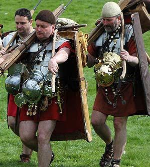 load carried by Roman Legionnaires = 56%