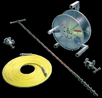 voltage drop and violent mechanical reactions A label on the unit gives this warning Temporary Ground Rod Truck Grounding Set Screw Ground Rod provides a temporary ground For when a system ground is