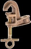 Bronze pressure-type terminals T6000790 Bronze body, Bronze T-handle/eyescrew Tapped for 5 8-11 UNC