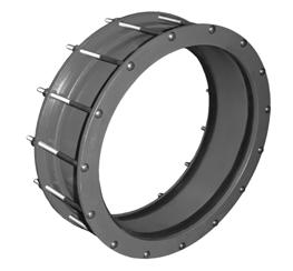 JCM 201 Steel Couplings Typical Specification Couplings shall consist of one steel middle ring, length and thickness to be specified, two follower flanges, two compounded wedged gaskets and a proper