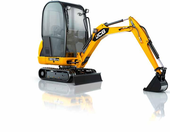 EASE OF OPERATION THE JCB 8014/8016 CTS MACHINES ARE DESIGNED TO MINIMISE OPERATOR EXERTION,