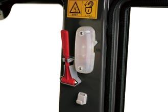 The cab provided with a full guard satisfies the OPG**(Level II) cab requirements stipulated by ISO.