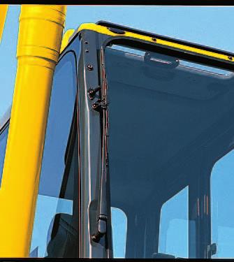This improved air flow function keeps the inside of the cab comfortable throughout the year.
