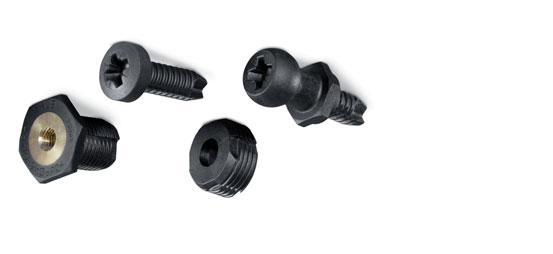 TEPRO K in K securely screwed into plastics Window stop For this screw joint principle (K' in K'), thread geometry is of decisive importance, since K' in K' threads have to self-form or self-tap a