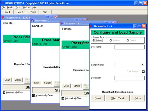 Automatic Calculations, Results Database & LIMS Following a successful flow time measurement the RPV software performs many automatic calculations.