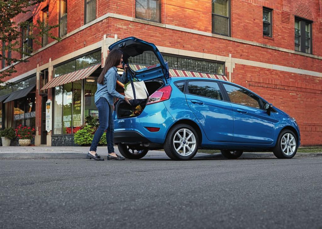 PACK & PLAY. Enjoy easy access to the rear cargo area in Fiesta Hatchback. With the rear seat up, you ll find 14.