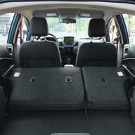 Fold one side of the seat down for longer items and leave one side up for a rear passenger.