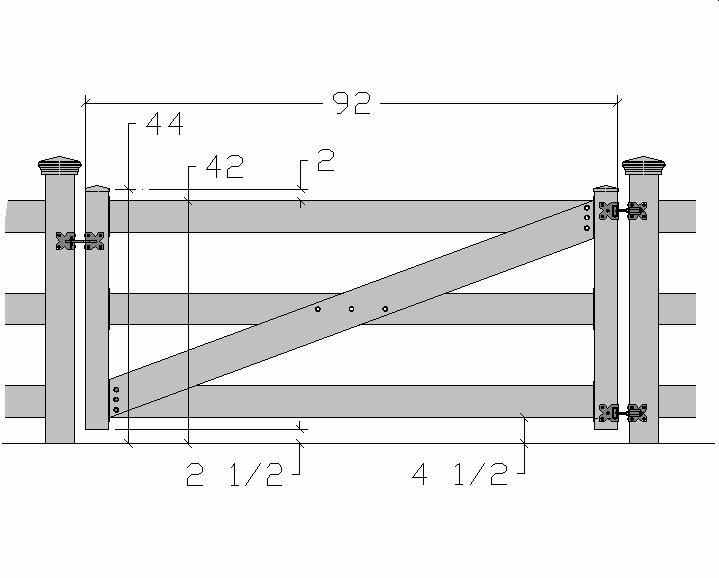(Example Only) (2) 1 3/4" x 3 1/2" x 38 Frame Rails (2) 2"