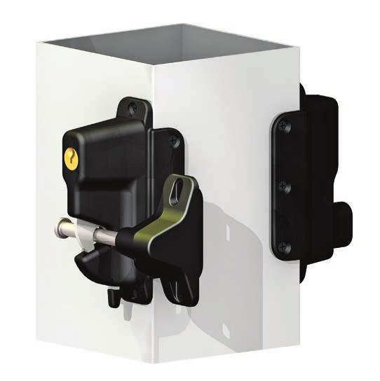 Vinyl Gate Latches Keystone Series Heavy Duty Design with Weather Resistant Glass-Filled