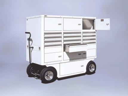 developed a line of Pit Carts and Mobile Work Benches that include features and benefits