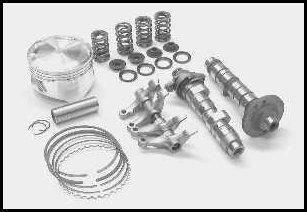 #267-H TRX-400 EX only R/D valve spring kit with titanium tops. #268-H TRX-400 EX only R/D valve spring kit cr/moly tops. Wiseco 4606M08500 (STD) 4606M08600 (.040") 10:1 piston kit.