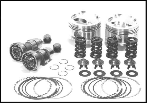 YAMAHA VIRAGO XV 700, 750, 920, 1000 (1981 1992) & 1100 Hardfaced (HF) cams, on customer cores. #107-Y R/D valve spring kit for 750 only, with aluminum tops.