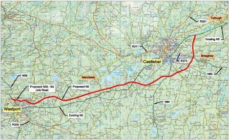 N5 Westport to Turlough ABP Approved, advance works currently underway 20km of Type 2 dual c/way plus 2.