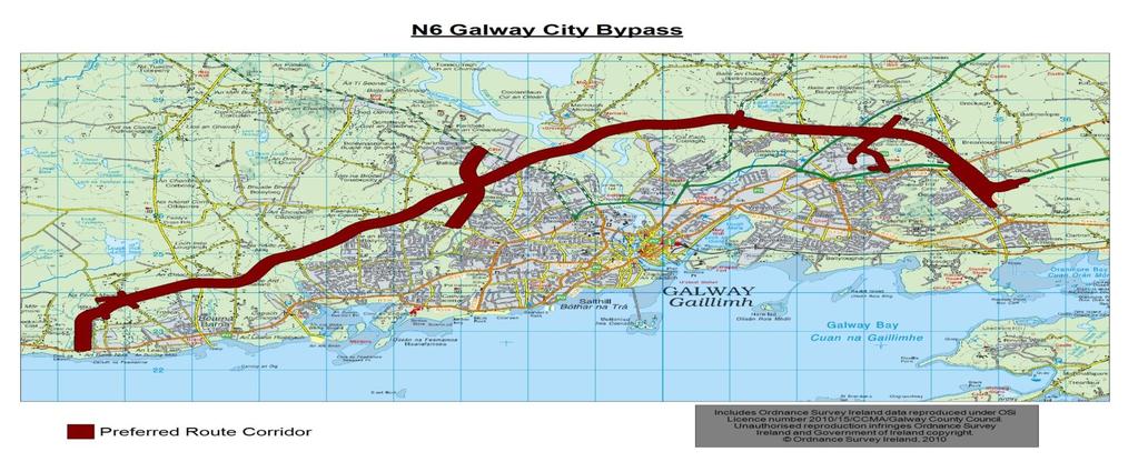 N6 Galway City Transport Project EIS/CPO in preparation 11km of Type 1 dual c/way
