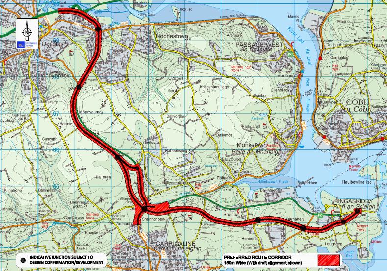 M28 Cork Ringaskiddy EIS/CPO in preparation 11km of Motorway plus