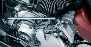 road star Flow chrome across the left side of your motor & atop your transmission to get that