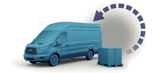 Model shown is 350L LWB Van with medium roof and optional right side load door in Lunar Sky.