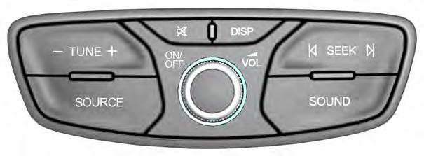Audio System A B C D E177140 G F E A B C D E F G TUNE: Press the button to manually search through the radio frequency bands.