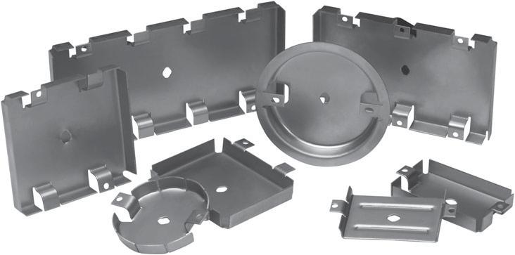 Steel Square Covers METALGUARD PROTECTIVE PLATES Applications: rings; with or without devices, switches, GFCI, etc.