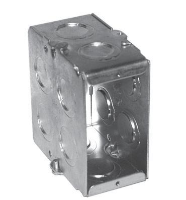 Steel Masonry Boxes GANGABLE MASONRY BOXES Features: box from a single gang box by simply removing the combo