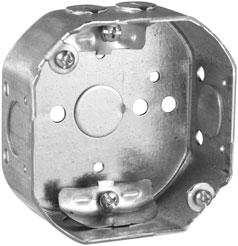 Steel Octagon Boxes & Ceiling Pans 4 OCTAGON OUTLET BOXES 15.
